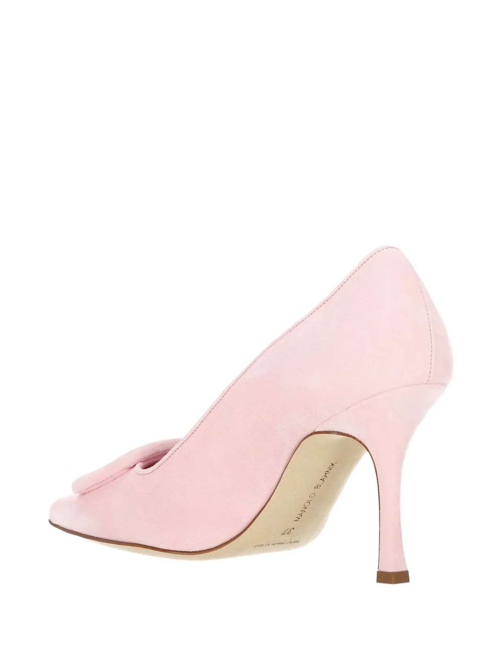 Manolo Blahnik buckle-detail suede pumps Roze