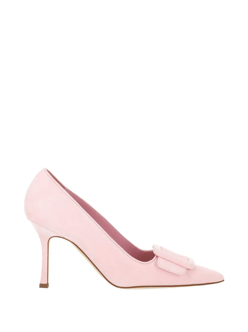 Manolo Blahnik buckle-detail suede pumps Roze