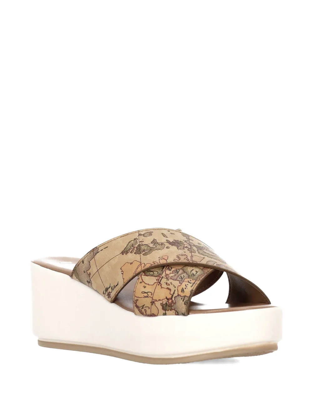 ALVIERO MARTINI 1° CLASSE Geo Classic cross-strap sandals Beige