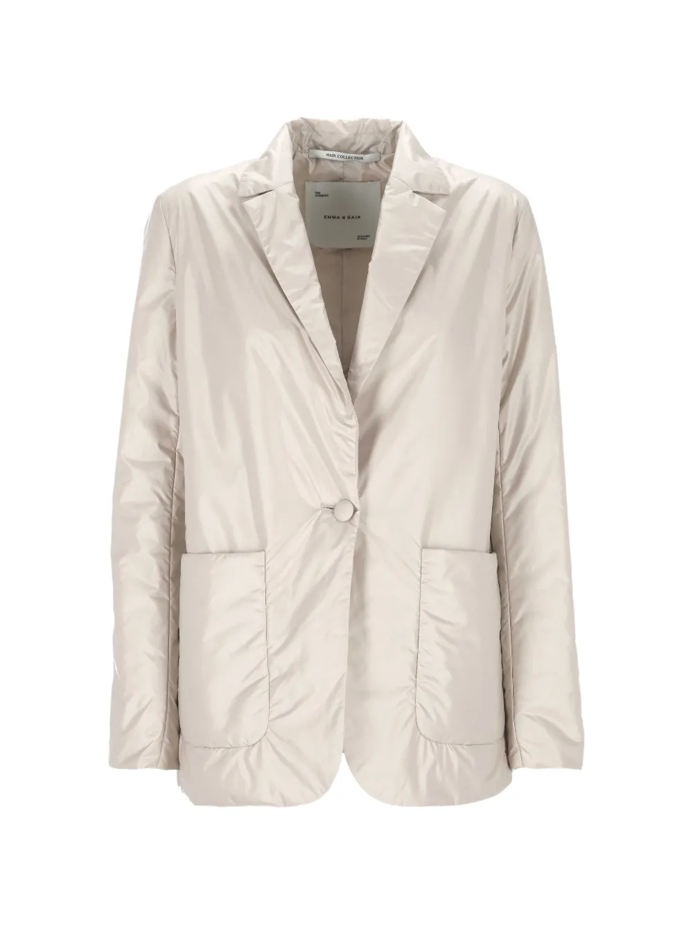EMMA E GAIA padded notched-lapels jacket - Grigio