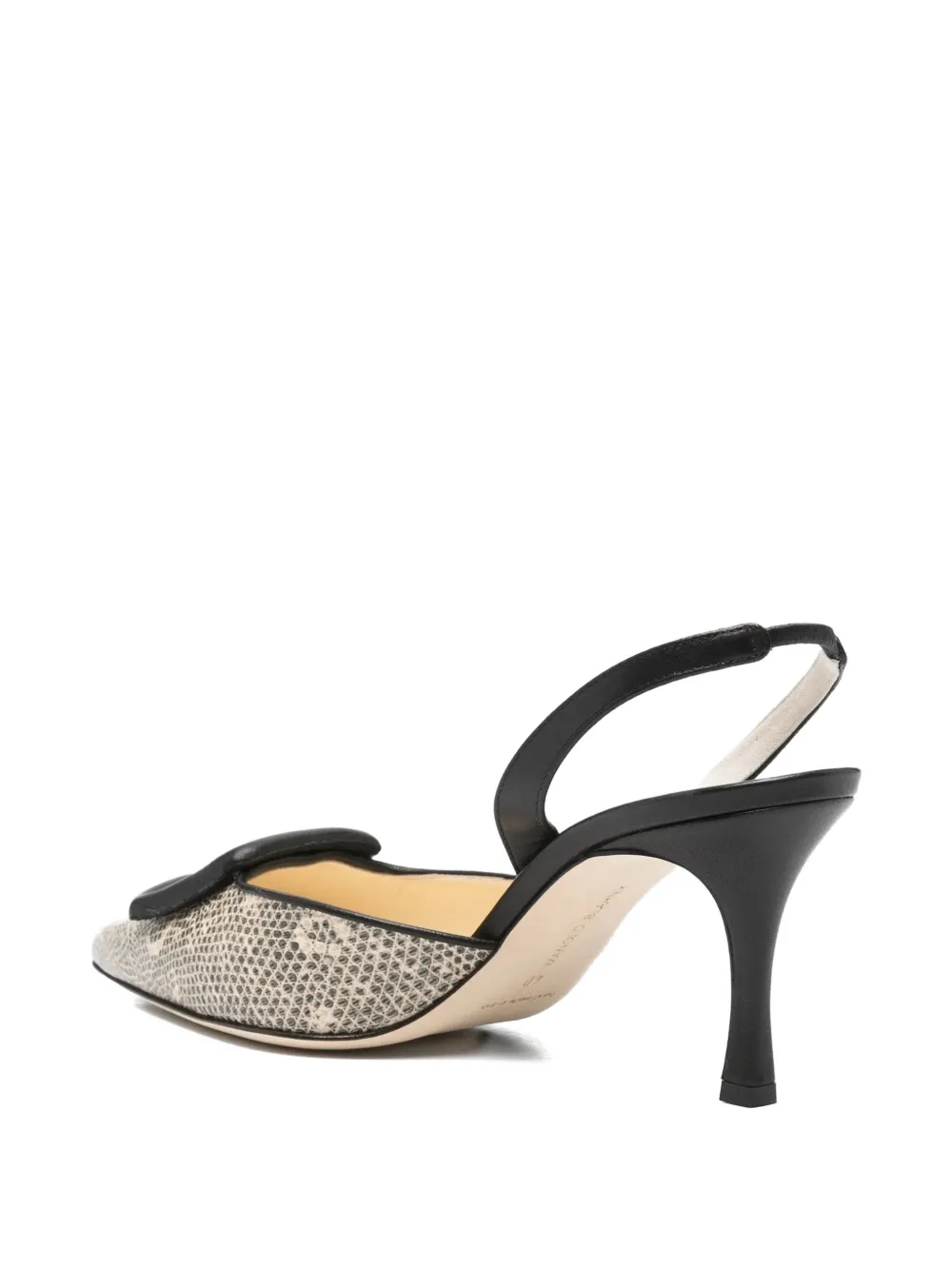 Manolo Blahnik Mayslibi lizard skin-effect pumps Grijs