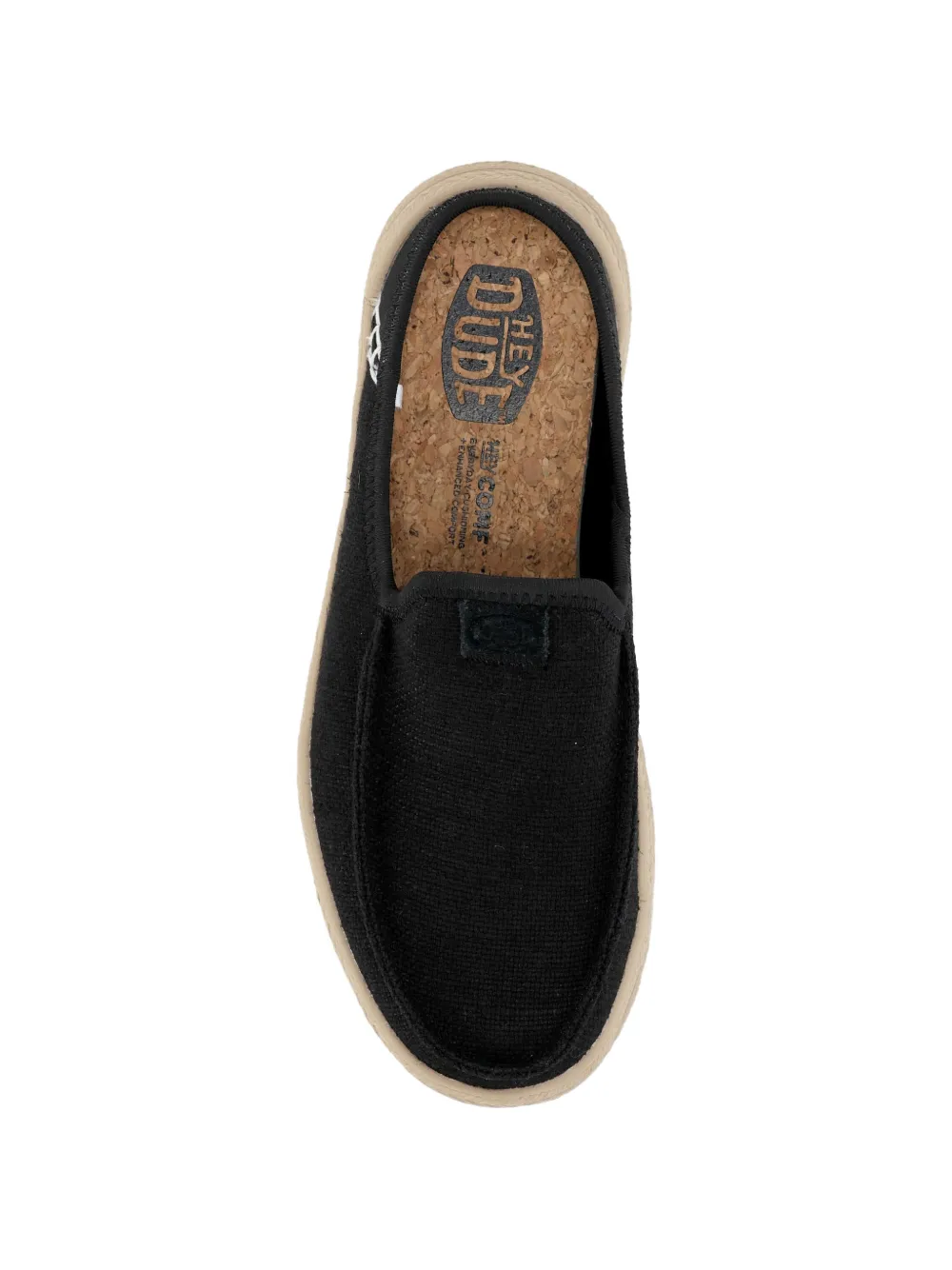 Hey Dude Austin Platform Backless Espadrilles In Black