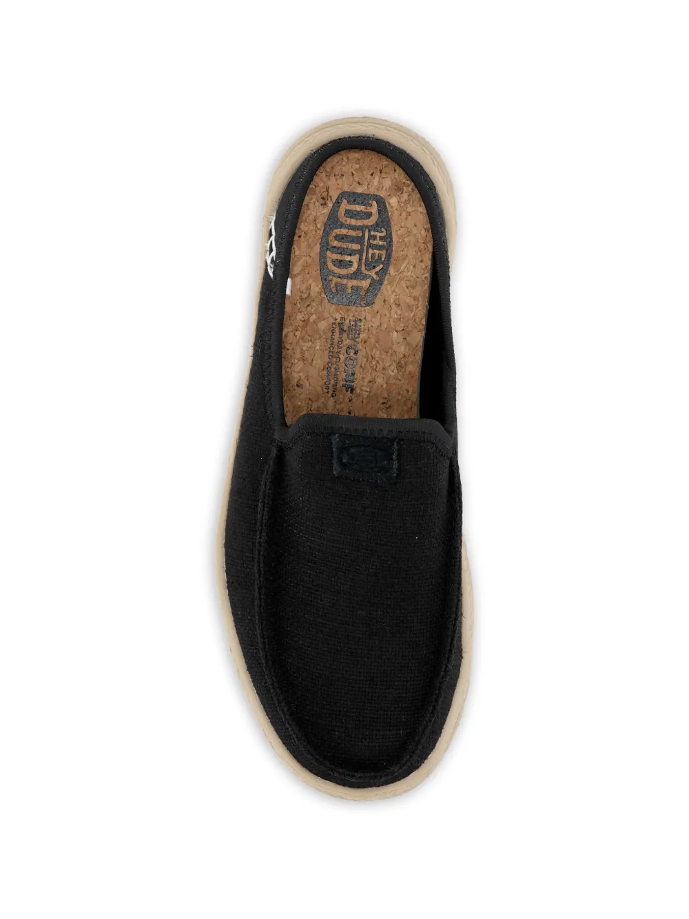 Hey Dude Austin platform backless espadrilles Zwart