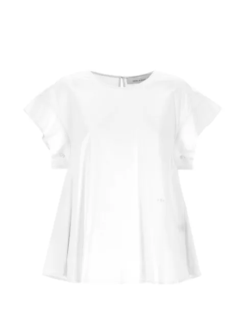 EMMA E GAIA ruffled-sleeve button-detail shirt