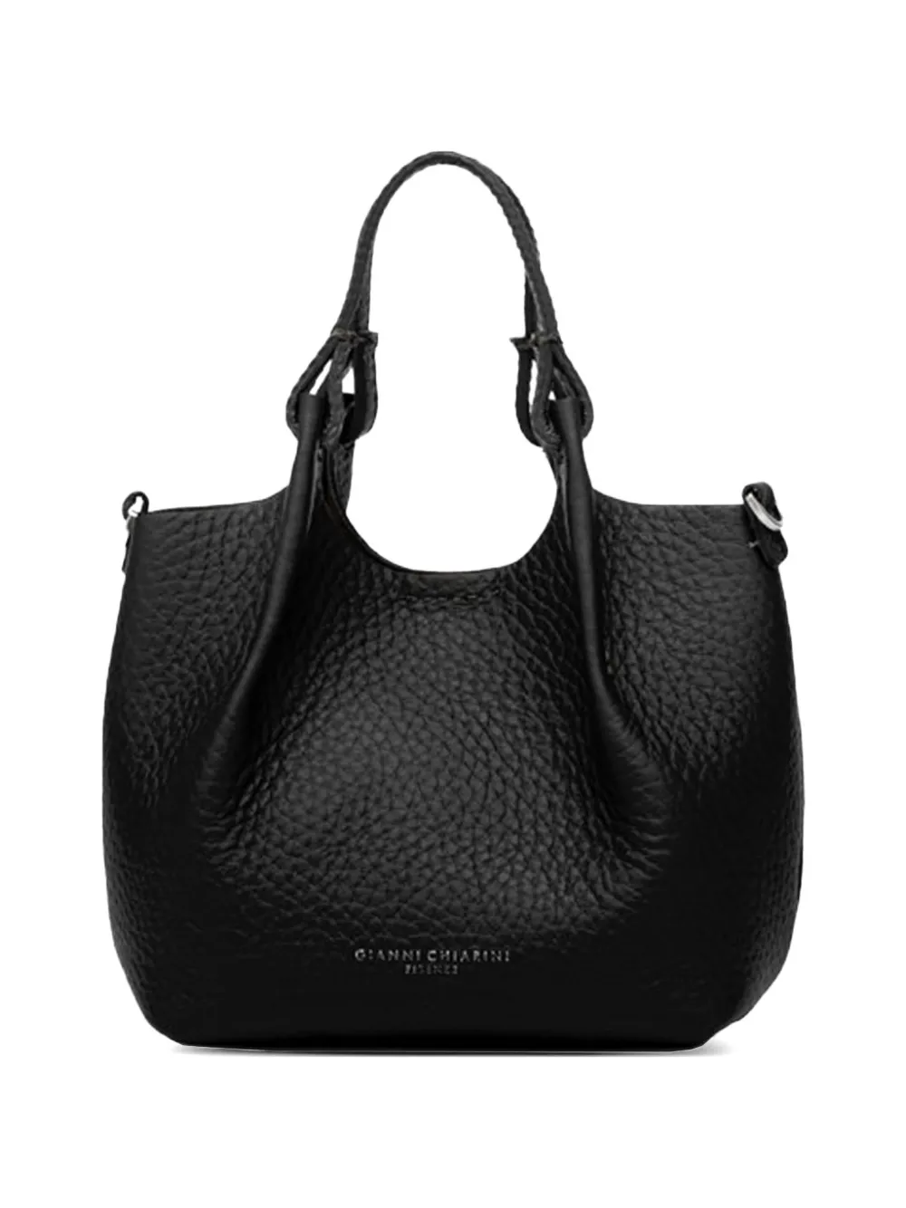 GIANNI CHIARINI Dua grained-texture tote bag - Nero
