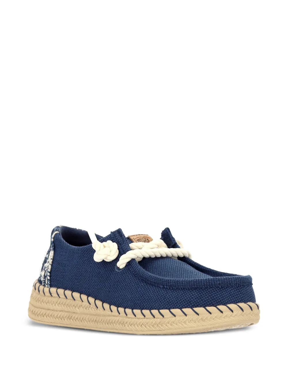 Hey Dude Wendy floral-print rope-lace espadrilles Blauw