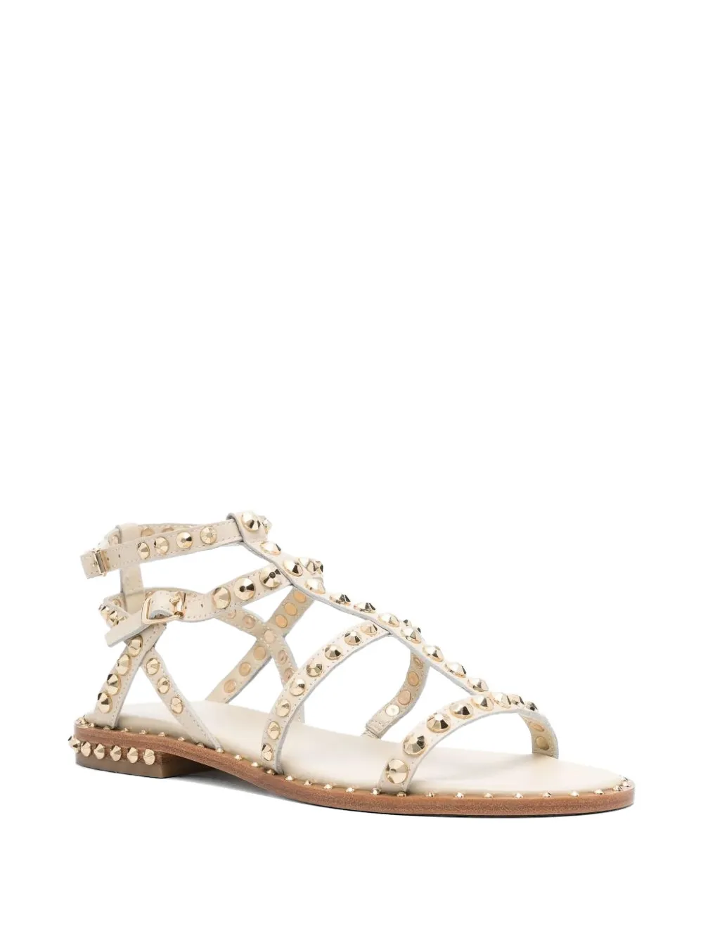 Ash Precious stud-embellished gladiator sandals Beige