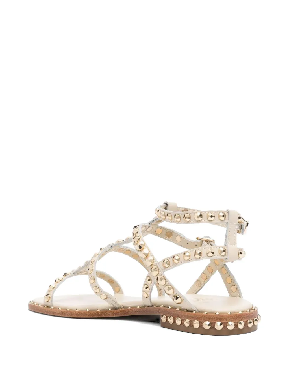 Ash Precious stud-embellished gladiator sandals Beige