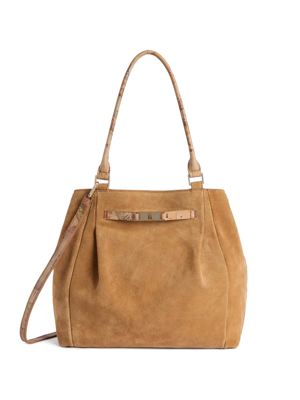 ALVIERO MARTINI 1° CLASSE Geo Classic suede tote bag - Marrone