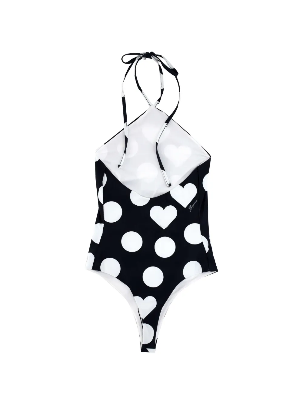Jacquemus heart-print polka-dot swimsuit - Blue