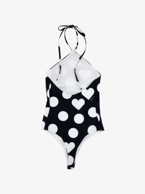 Jacquemus heart-print polka-dot swimsuit