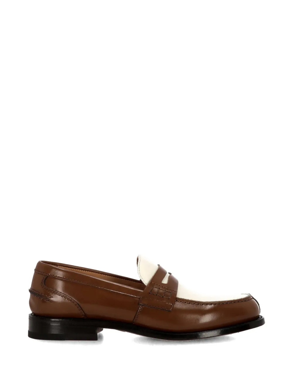 Ortigni two-tone penny loafers - Marrone