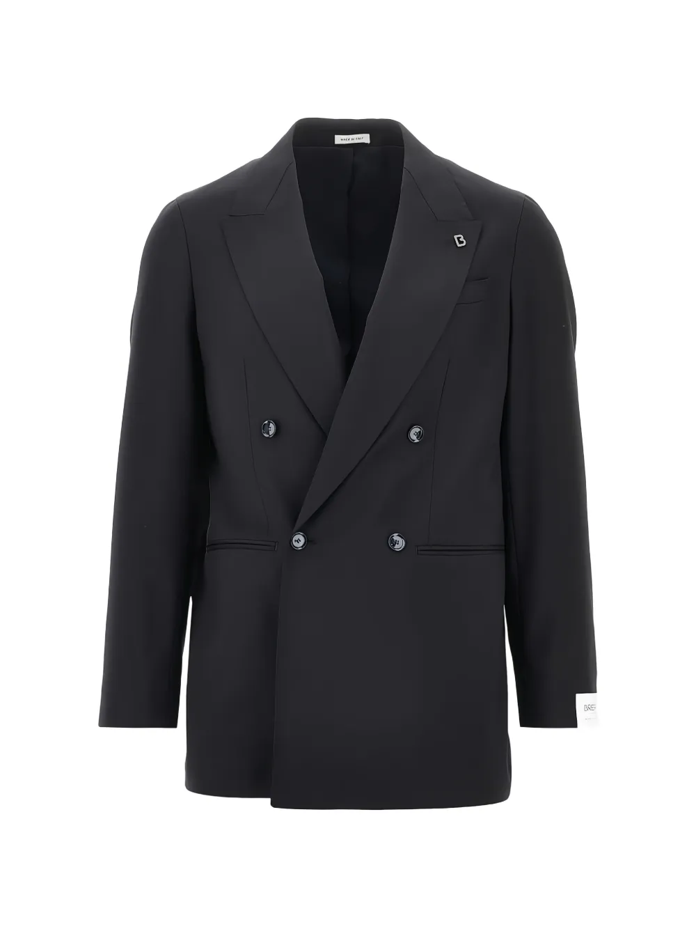 BRERAS MILANO Arezzo double-breasted peak-lapel blazer - Schwarz