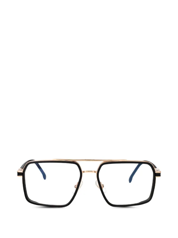 Carrera ダブルブリッジ ジオメトリックフレーム サングラス 