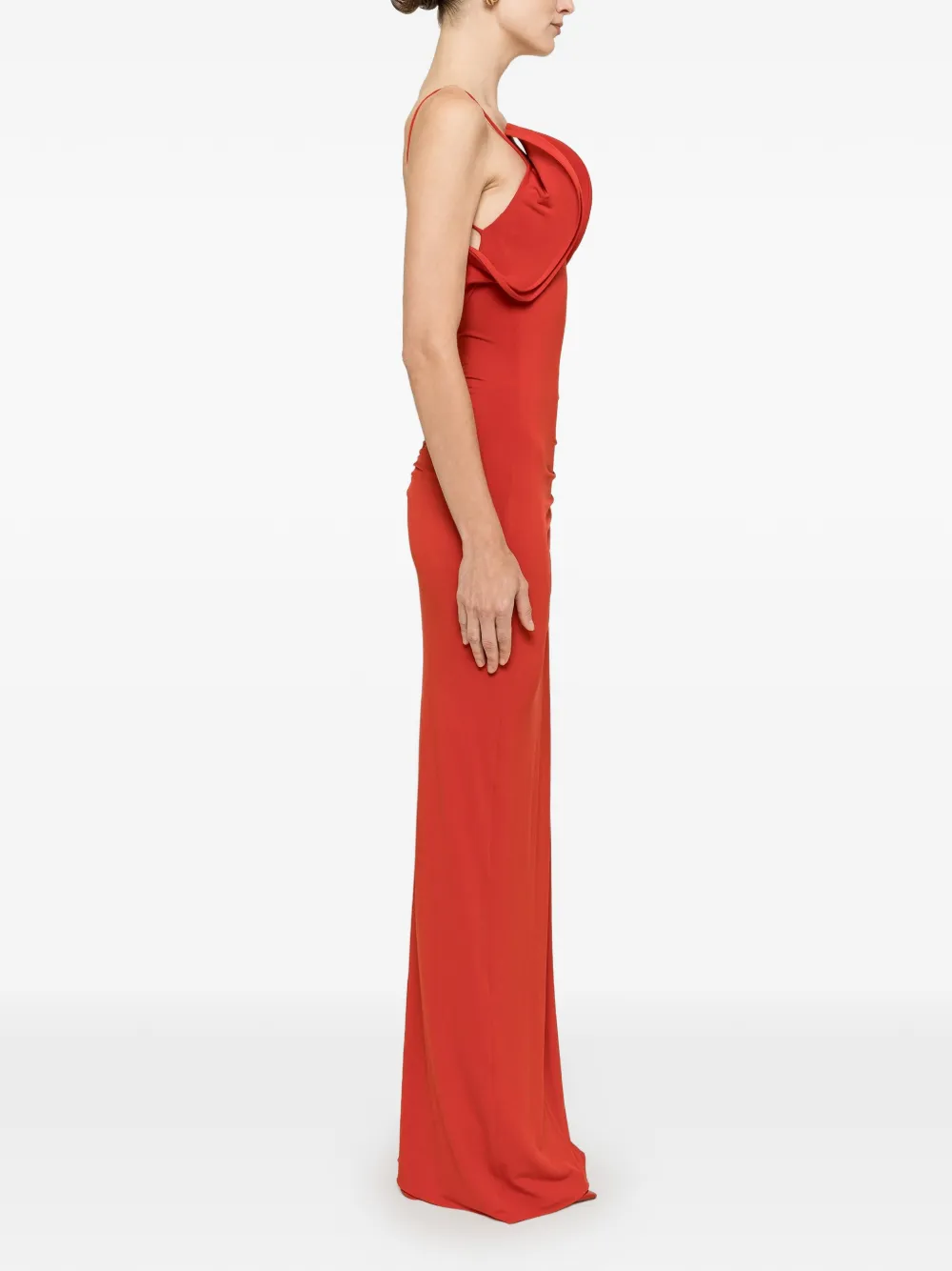 NISSA Maxi-jurk met open achterkant Rood