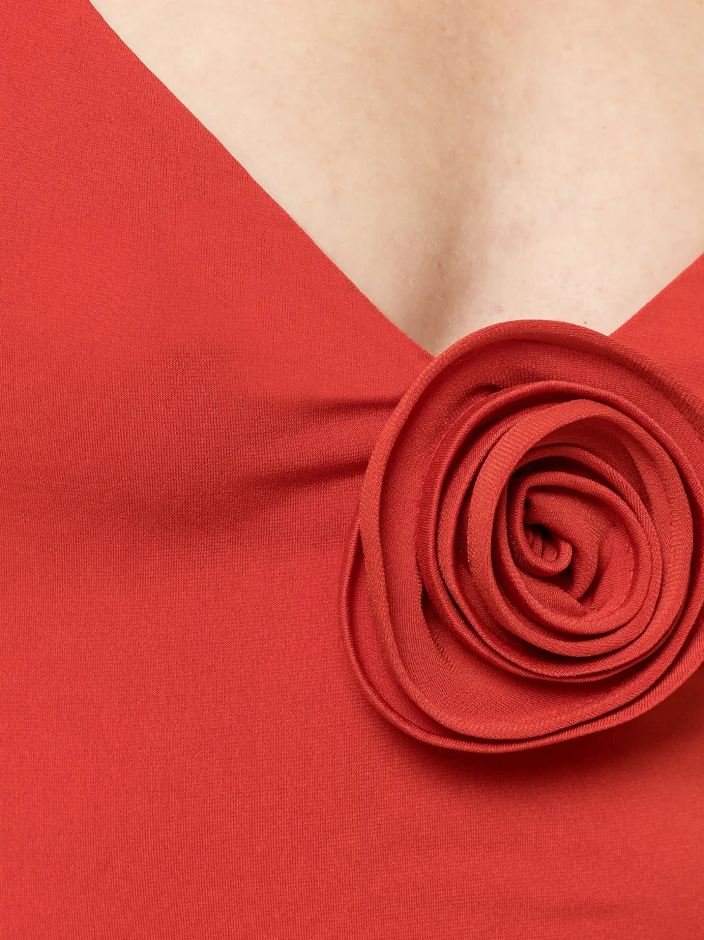 NISSA Jurk met bloemenpatch Rood