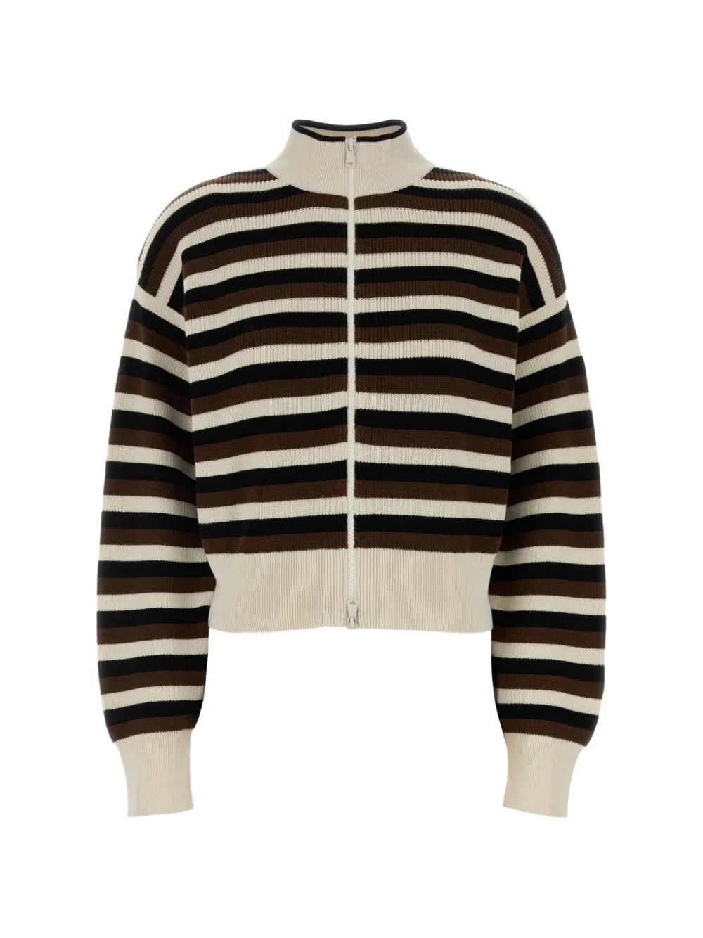 Brunello Cucinelli striped cotton cardigan - Toni neutri