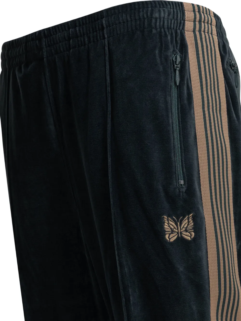 Needles Trainingsbroek met geborduurd logo Blauw