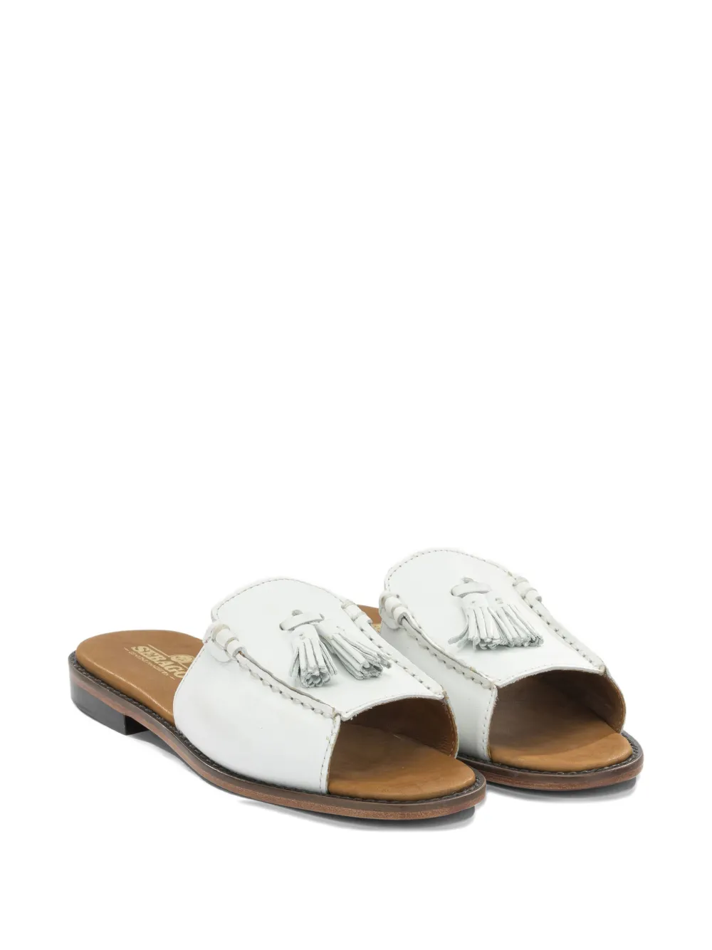 Sebago Will tassel-detail leather sandals Wit