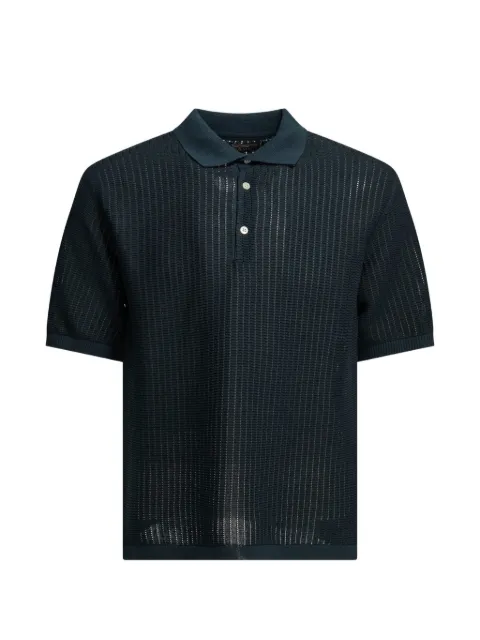 BEAMS PLUS open-knit short-sleeve polo shirt