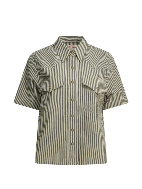 Filson Western striped button-down cotton shirt