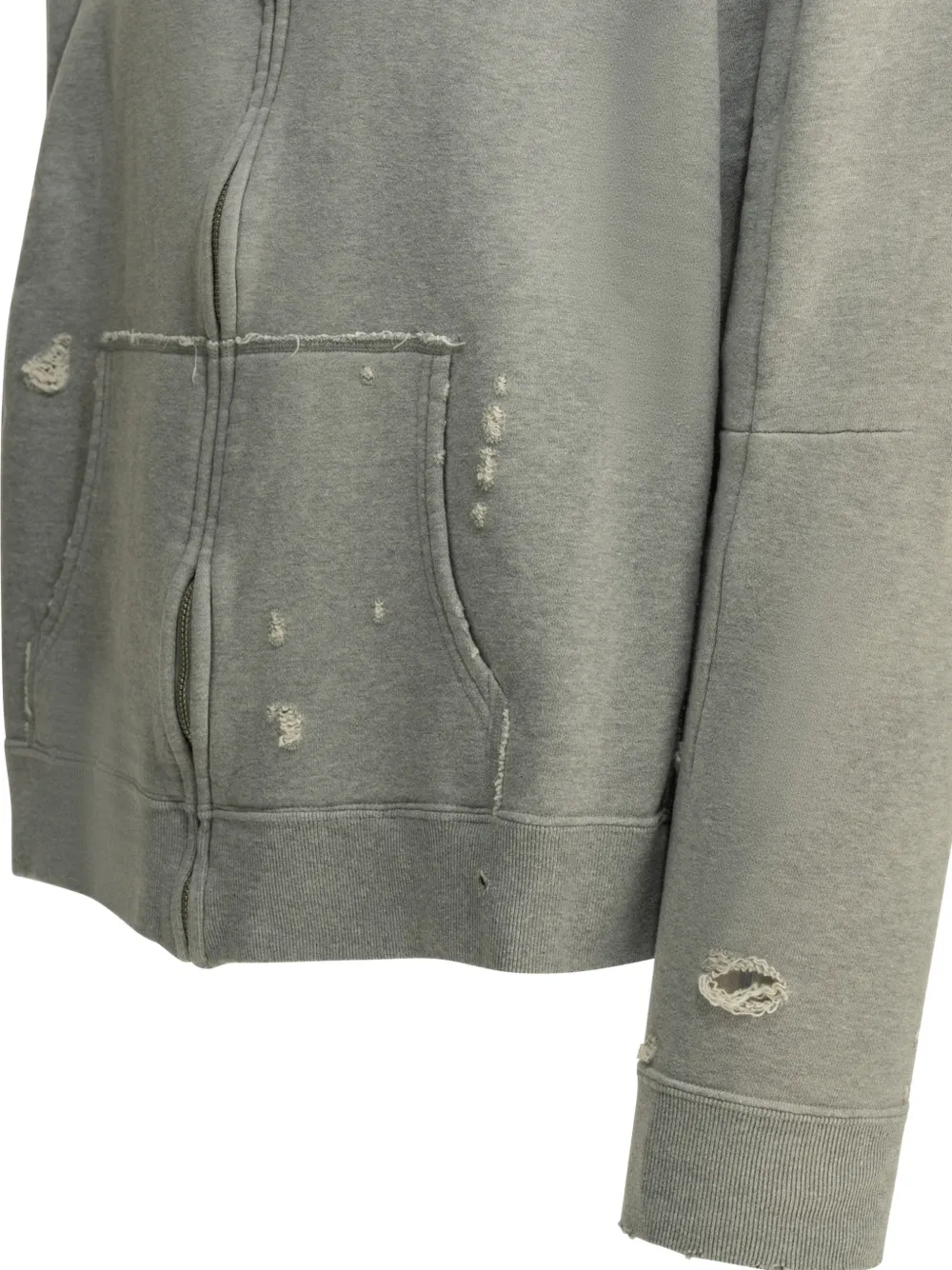 Needles Gedeconstrueerde sweater met rits Grijs