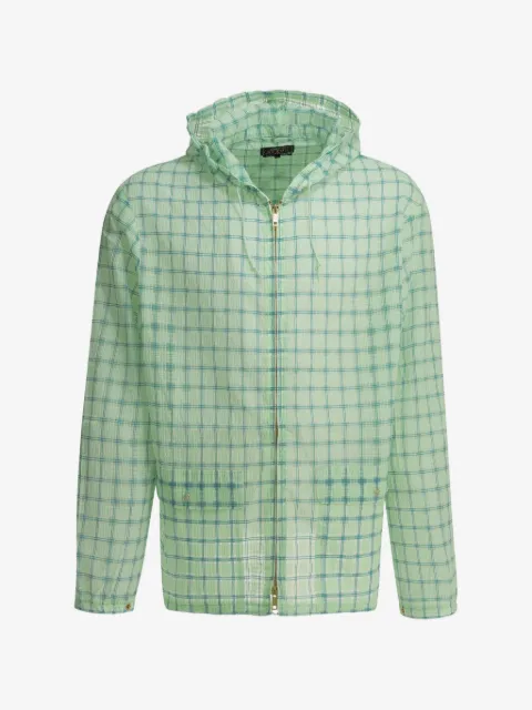 BEAMS PLUS check-pattern hooded coat