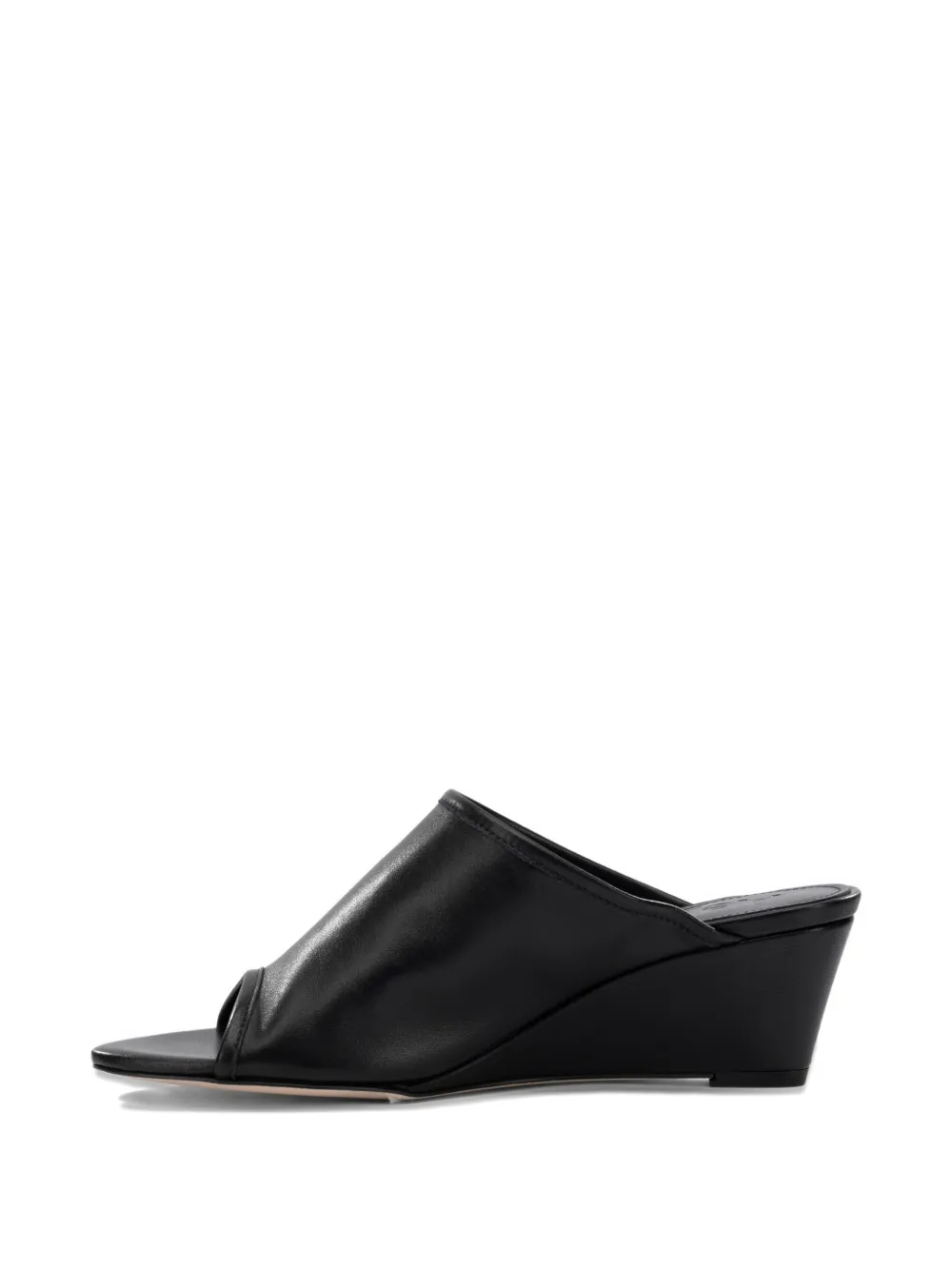 Aeyde Suzanne wedge leather sandals Zwart