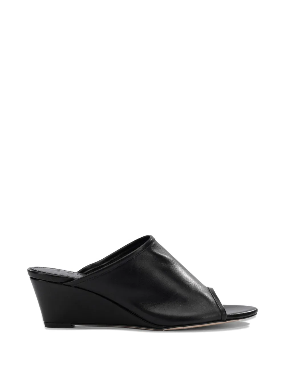 Aeyde Suzanne wedge leather sandals Zwart