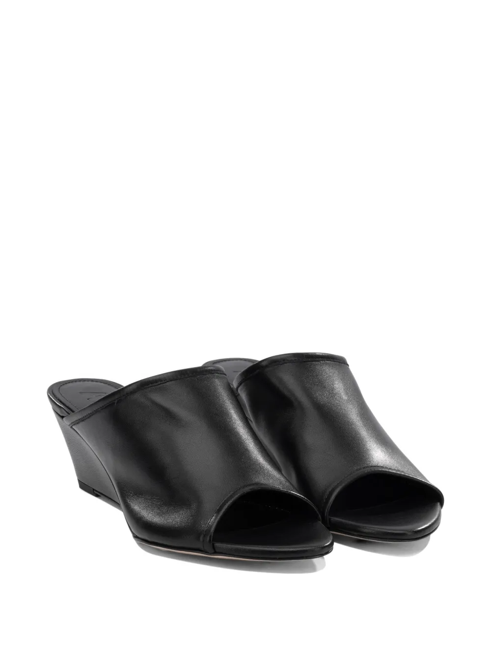Aeyde Suzanne wedge leather sandals Zwart