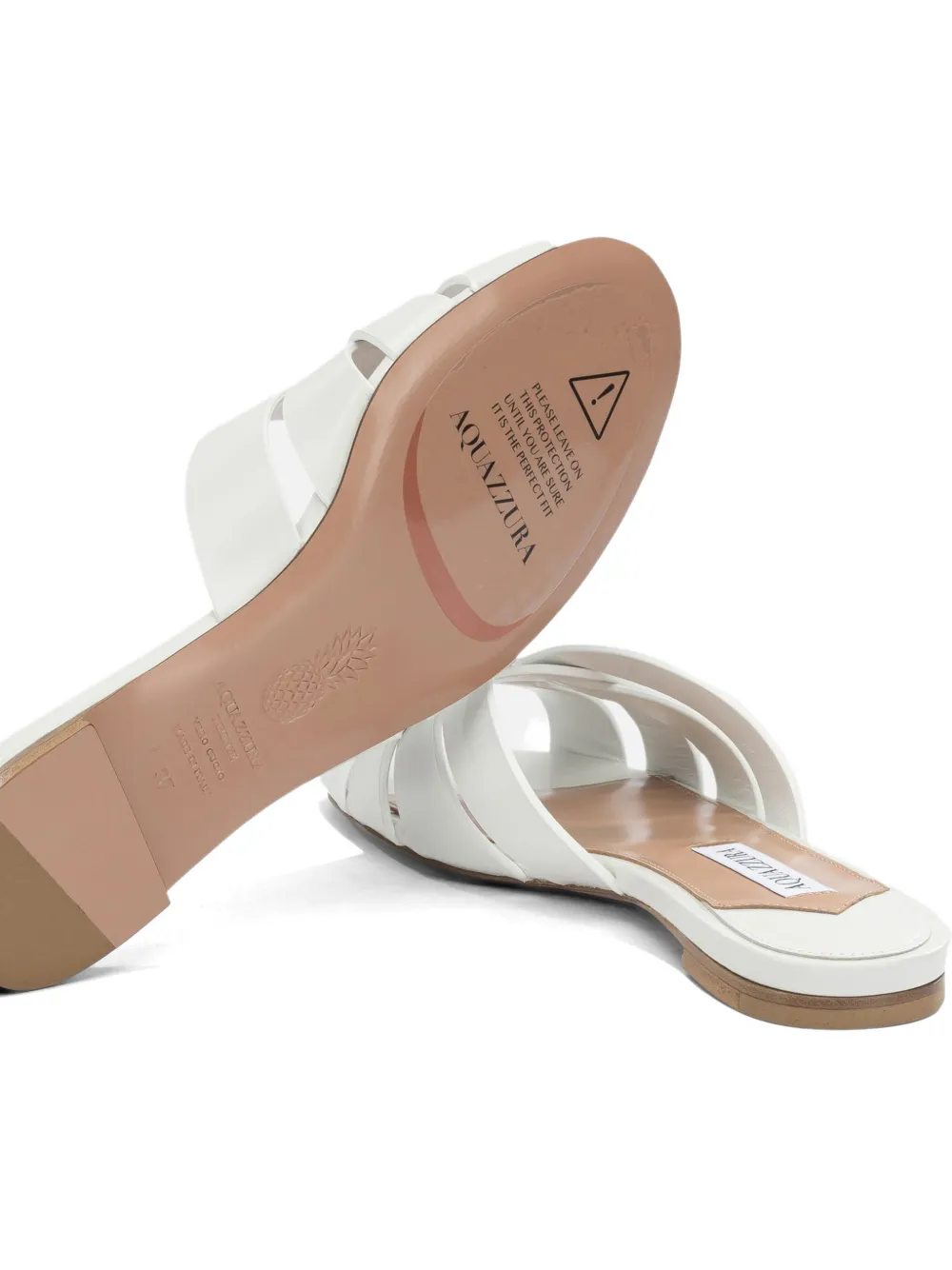 Aquazzura knotted-strap leather sandals Wit