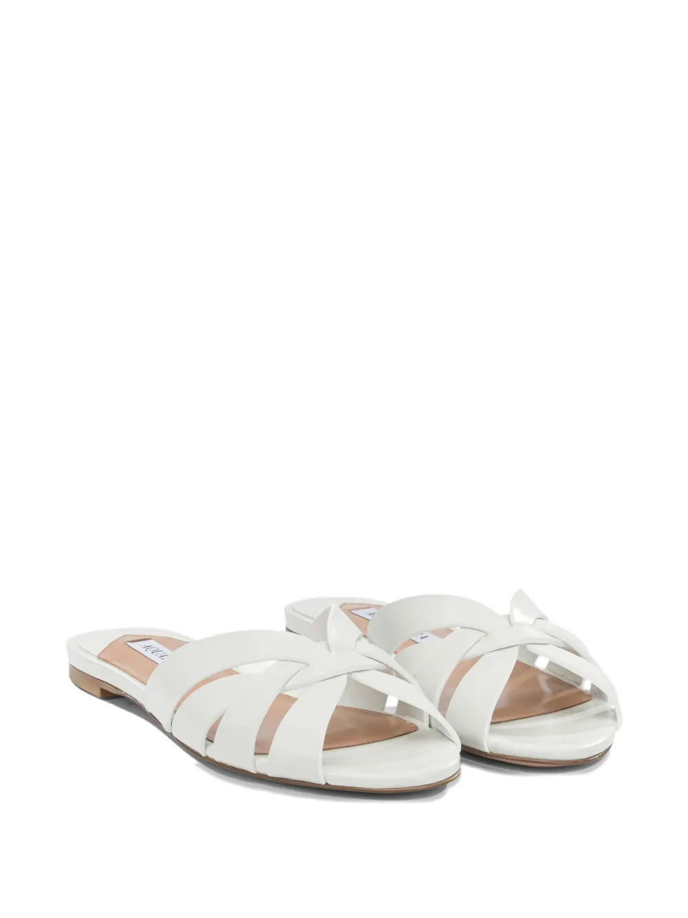 Aquazzura knotted-strap leather sandals Wit