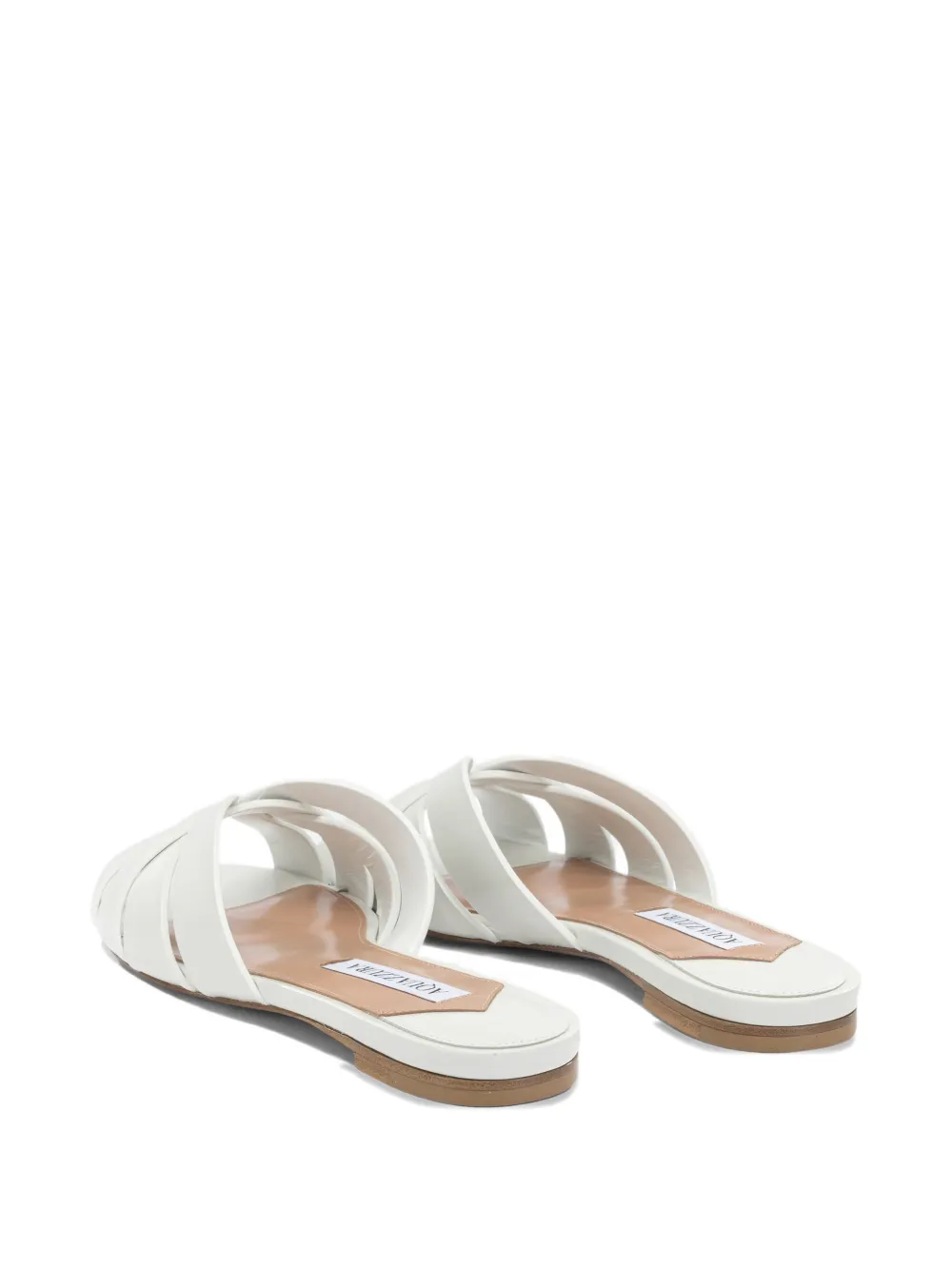 Aquazzura knotted-strap leather sandals Wit