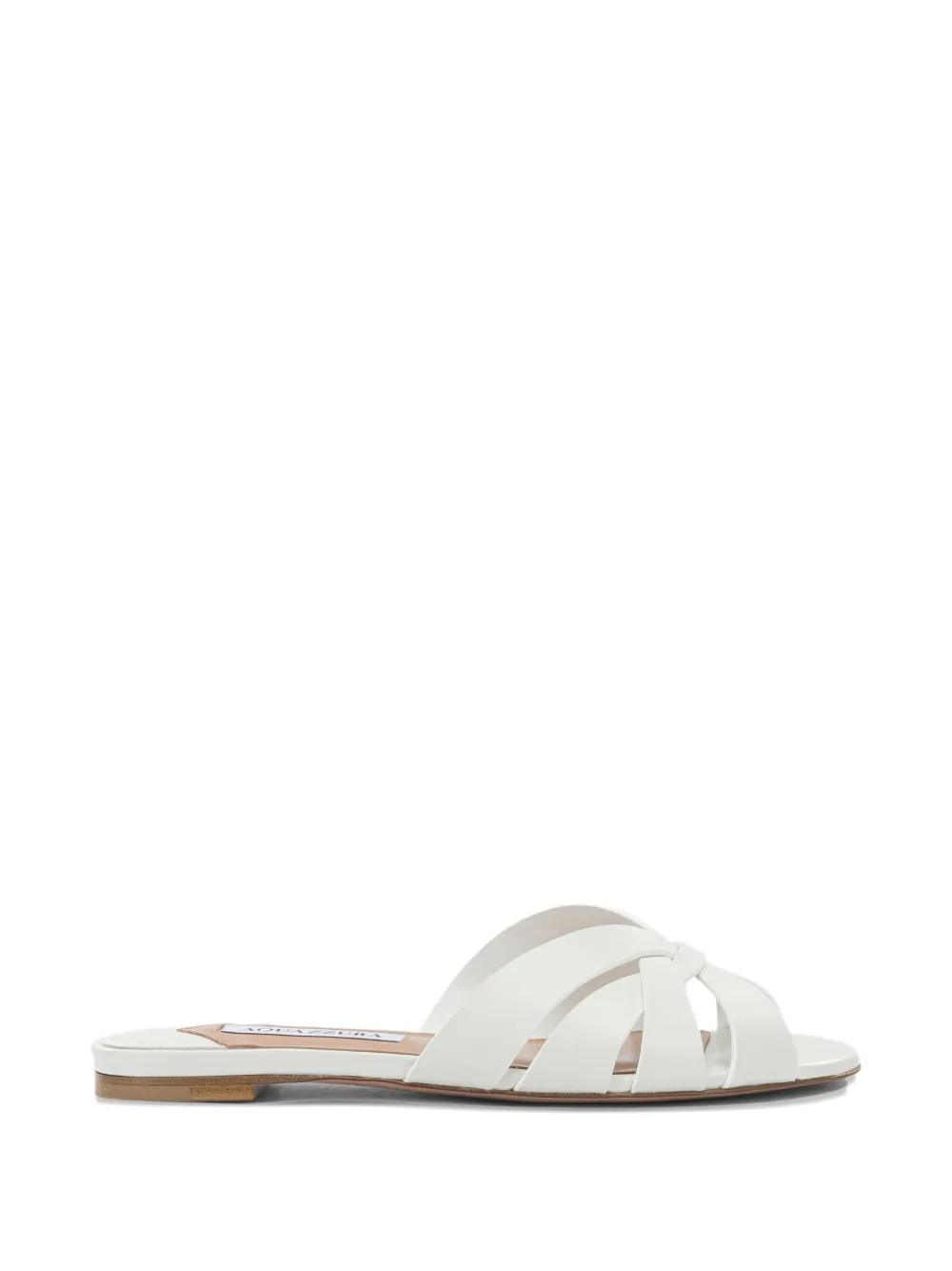 Aquazzura knotted-strap leather sandals - Weiß
