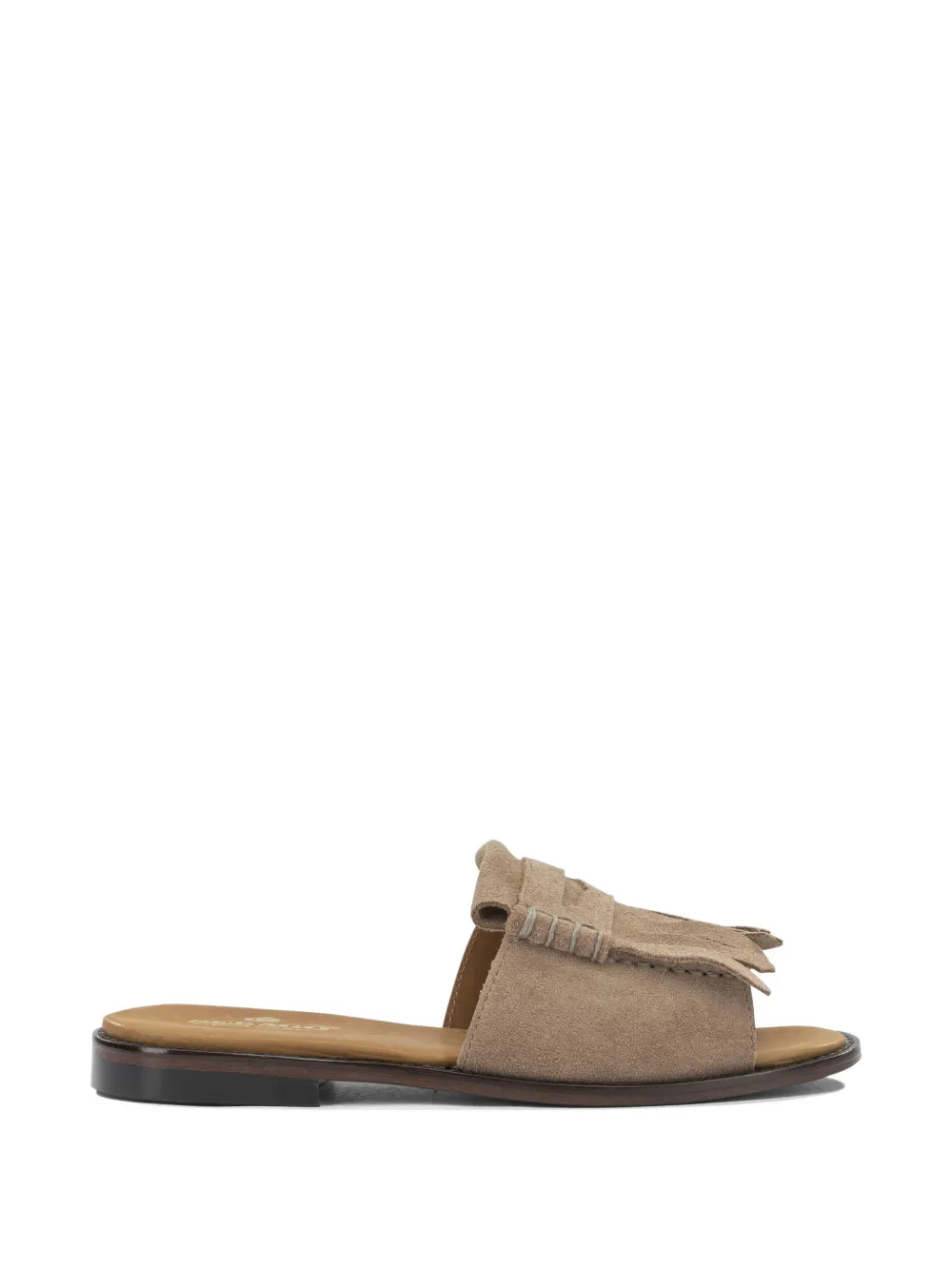 Sebago Fringes leather sandals Beige