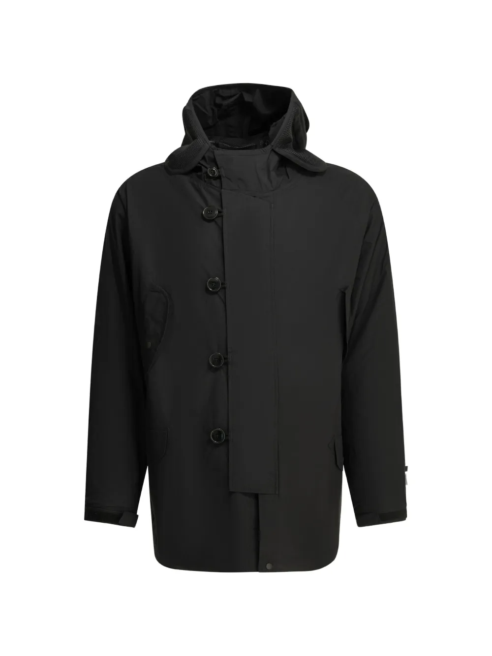 DAIWA PIER39 hooded button-up coat - Nero