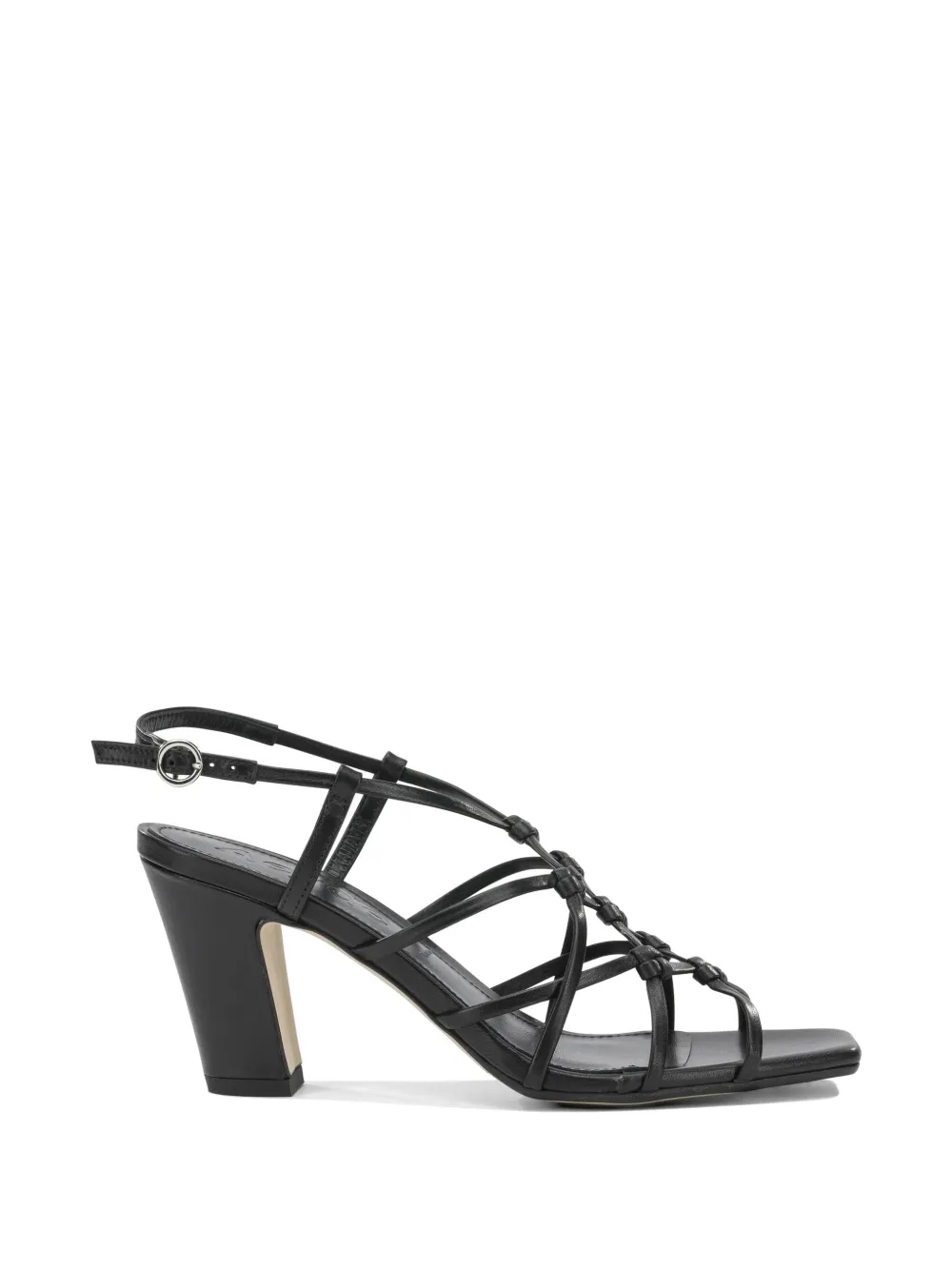Aeyde Acacia knotted caged sandals Zwart