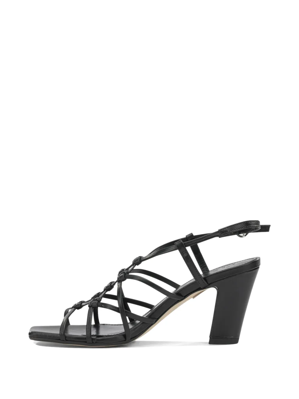 Aeyde Acacia knotted caged sandals Zwart