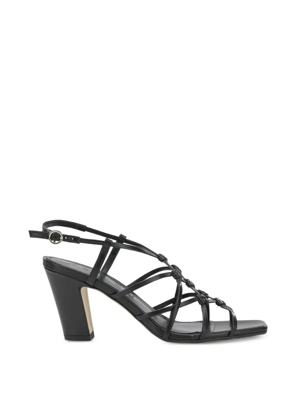 Aeyde Acacia knotted caged sandals Zwart