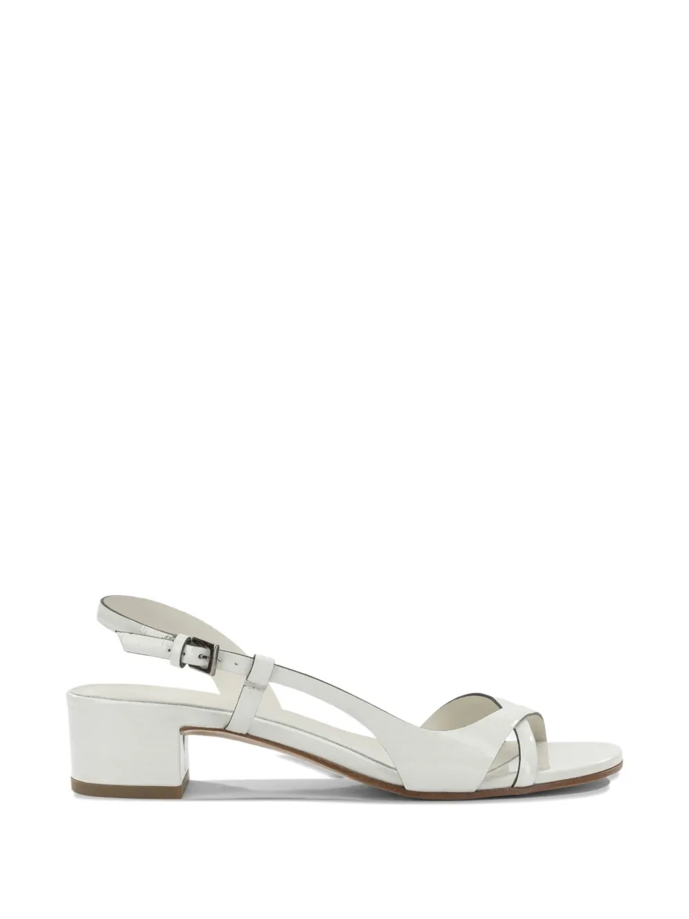 Del Carlo crossover-strap slingback sandals - Bianco