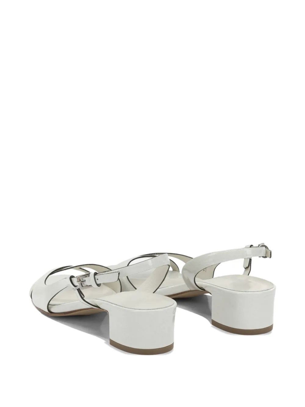 Del Carlo crossover-strap slingback sandals Wit