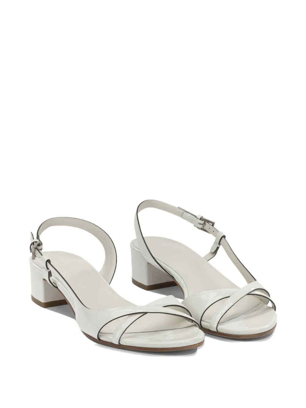 Del Carlo crossover-strap slingback sandals Wit