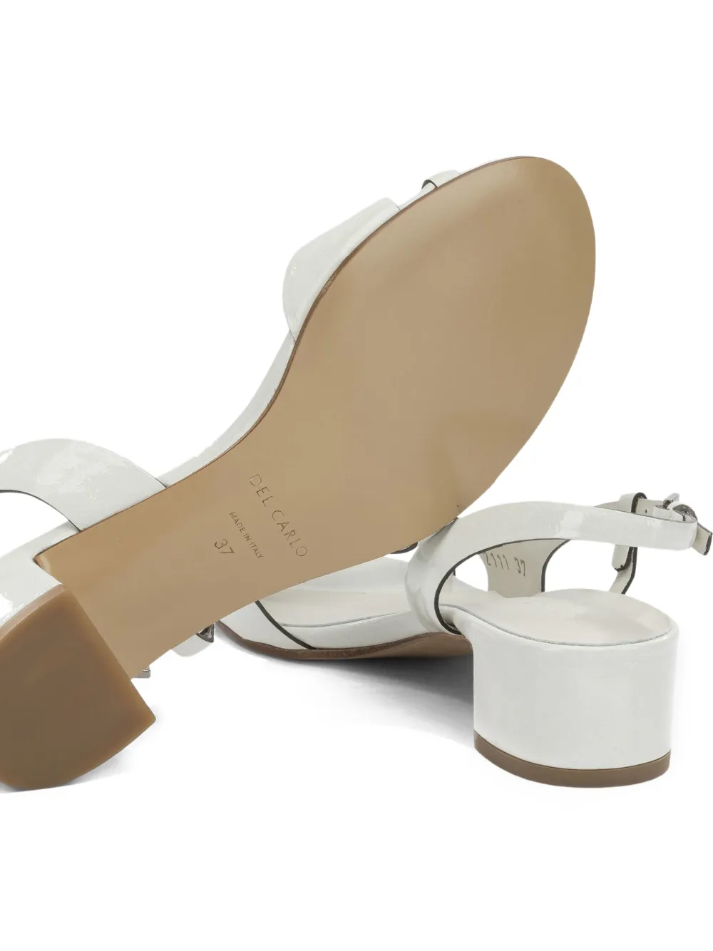 Del Carlo crossover-strap slingback sandals Wit