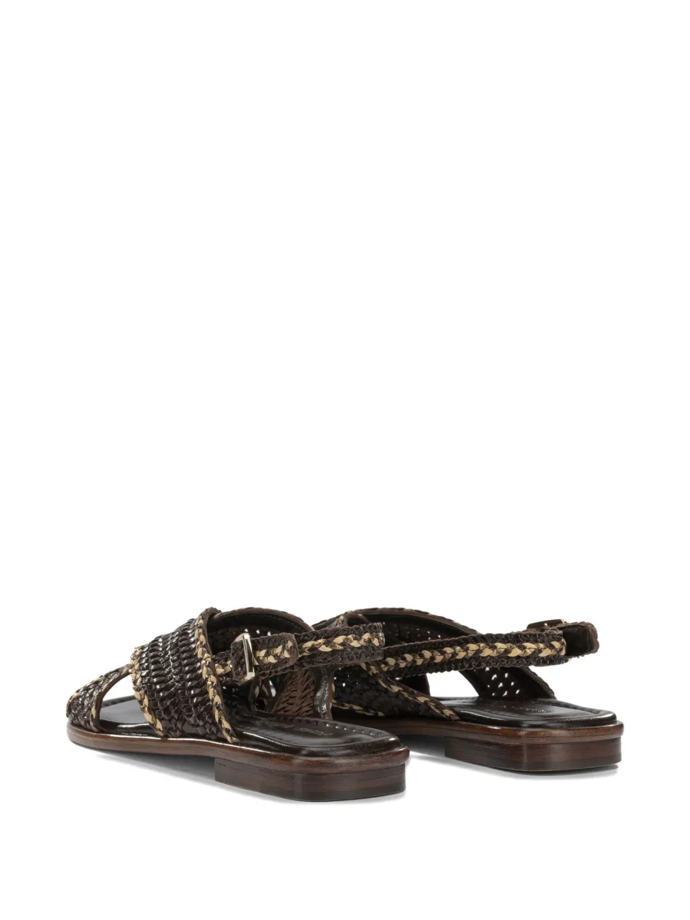 Toni Pons Geweven sandalen met gekruiste bandjes Bruin