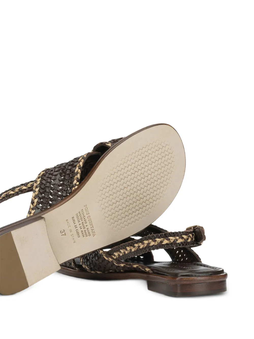 Toni Pons Geweven sandalen met gekruiste bandjes Bruin