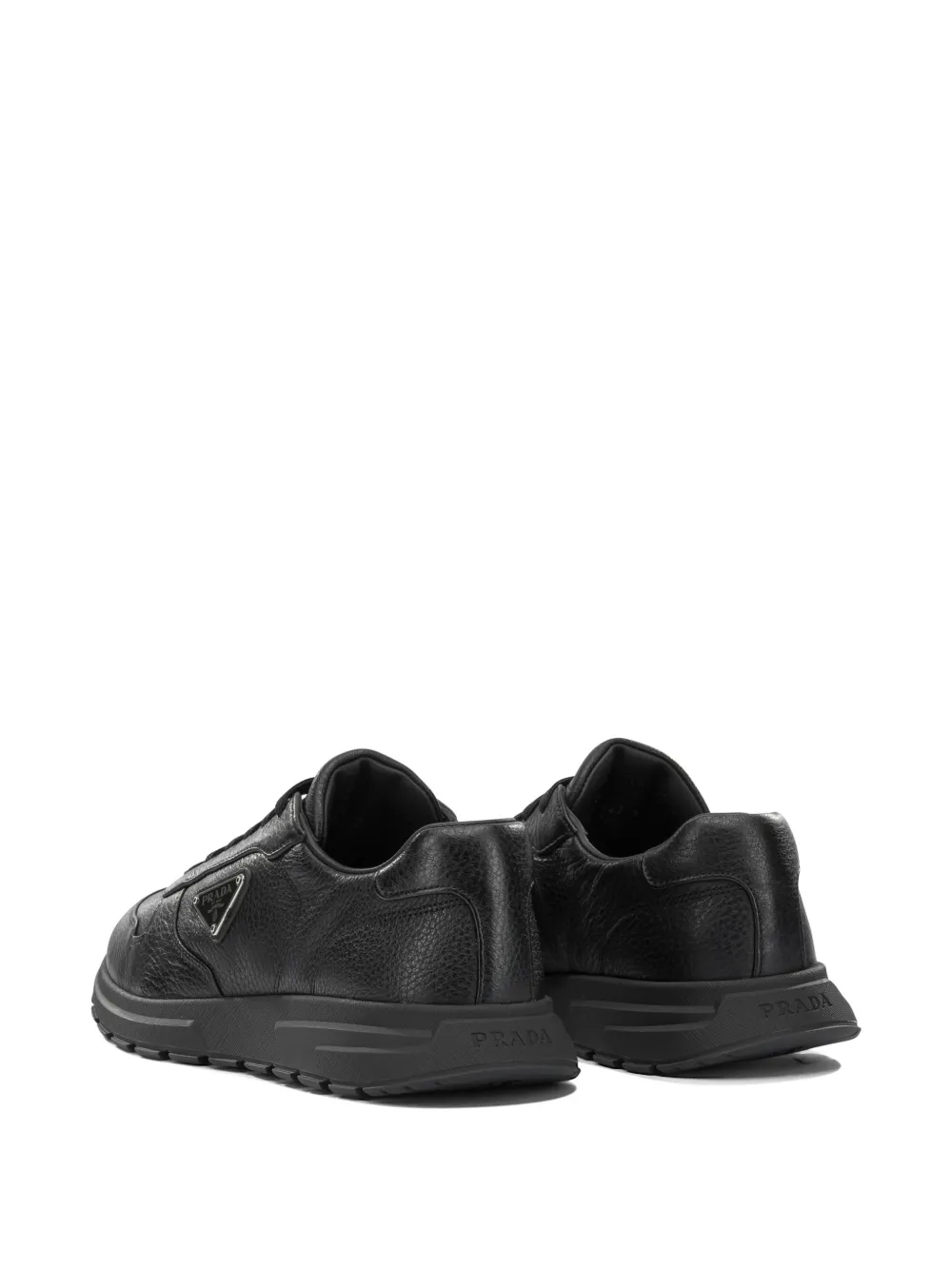 Prada Prax 2.0 logo-plaque leather sneakers Zwart