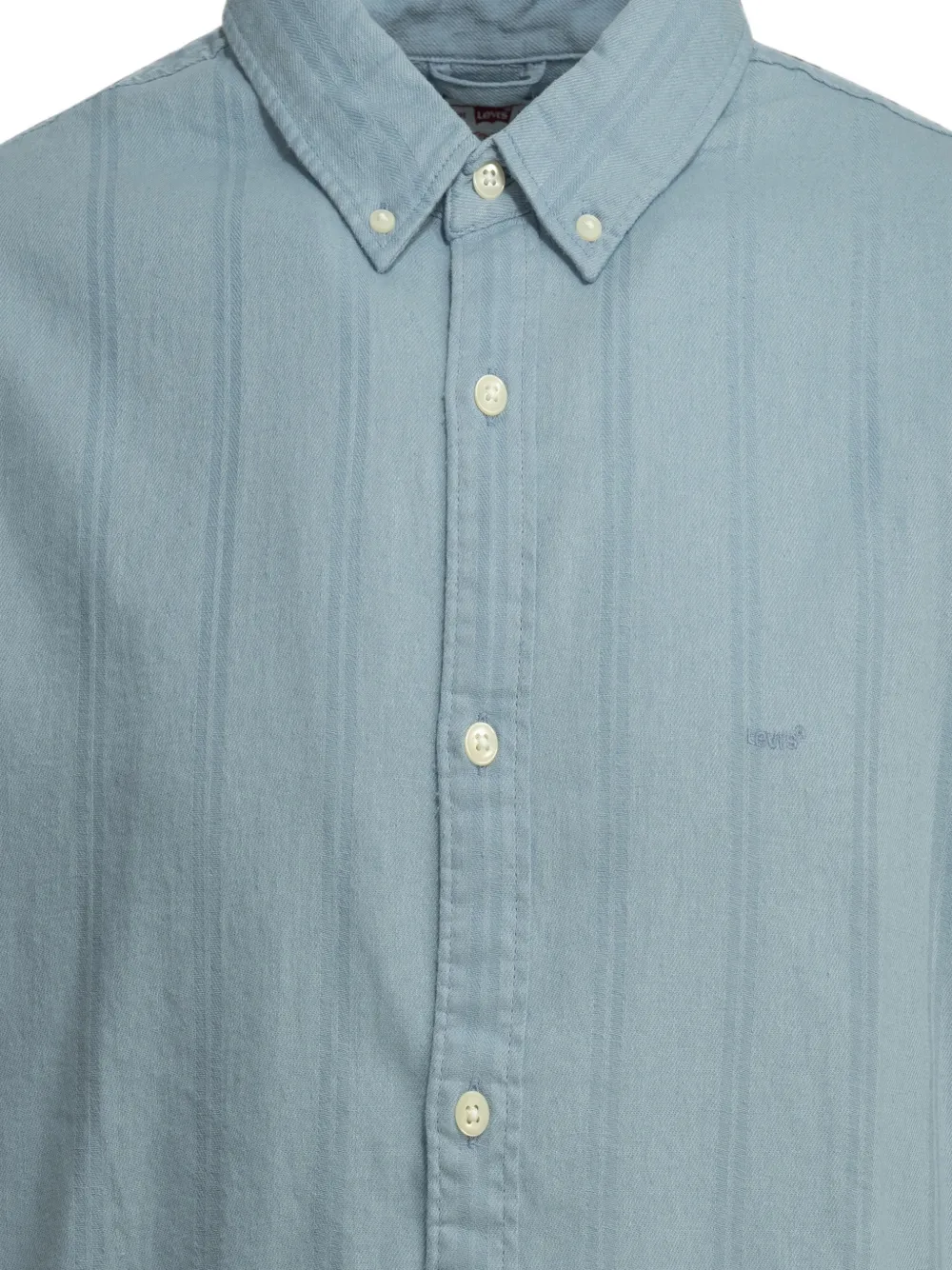 Levi's vertical-stripe button-down shirt Blauw