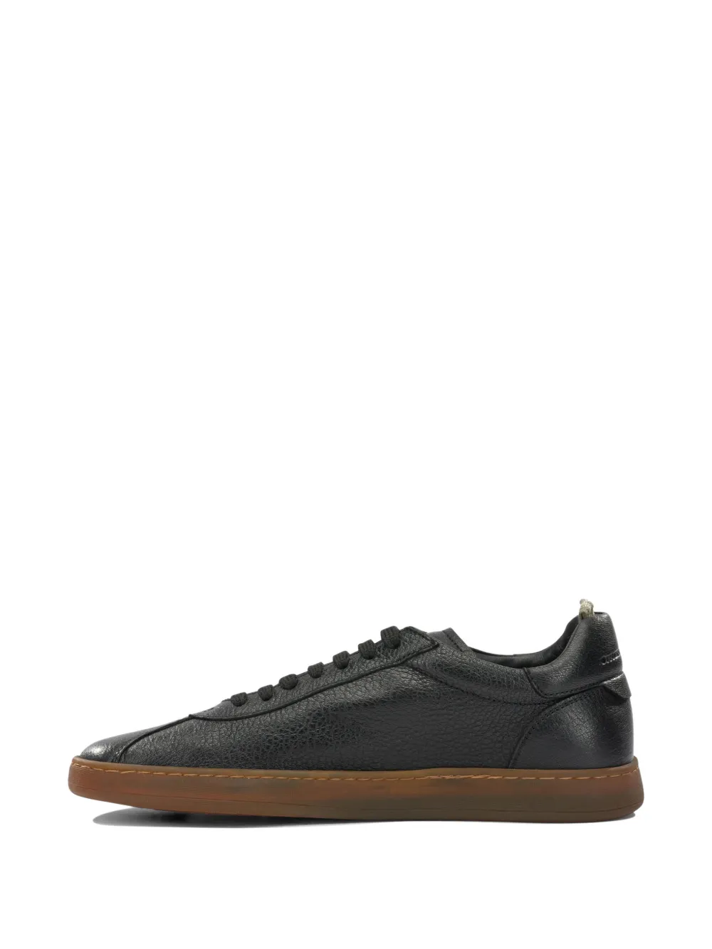 Officine Creative Halo grainy-leather sneakers Zwart