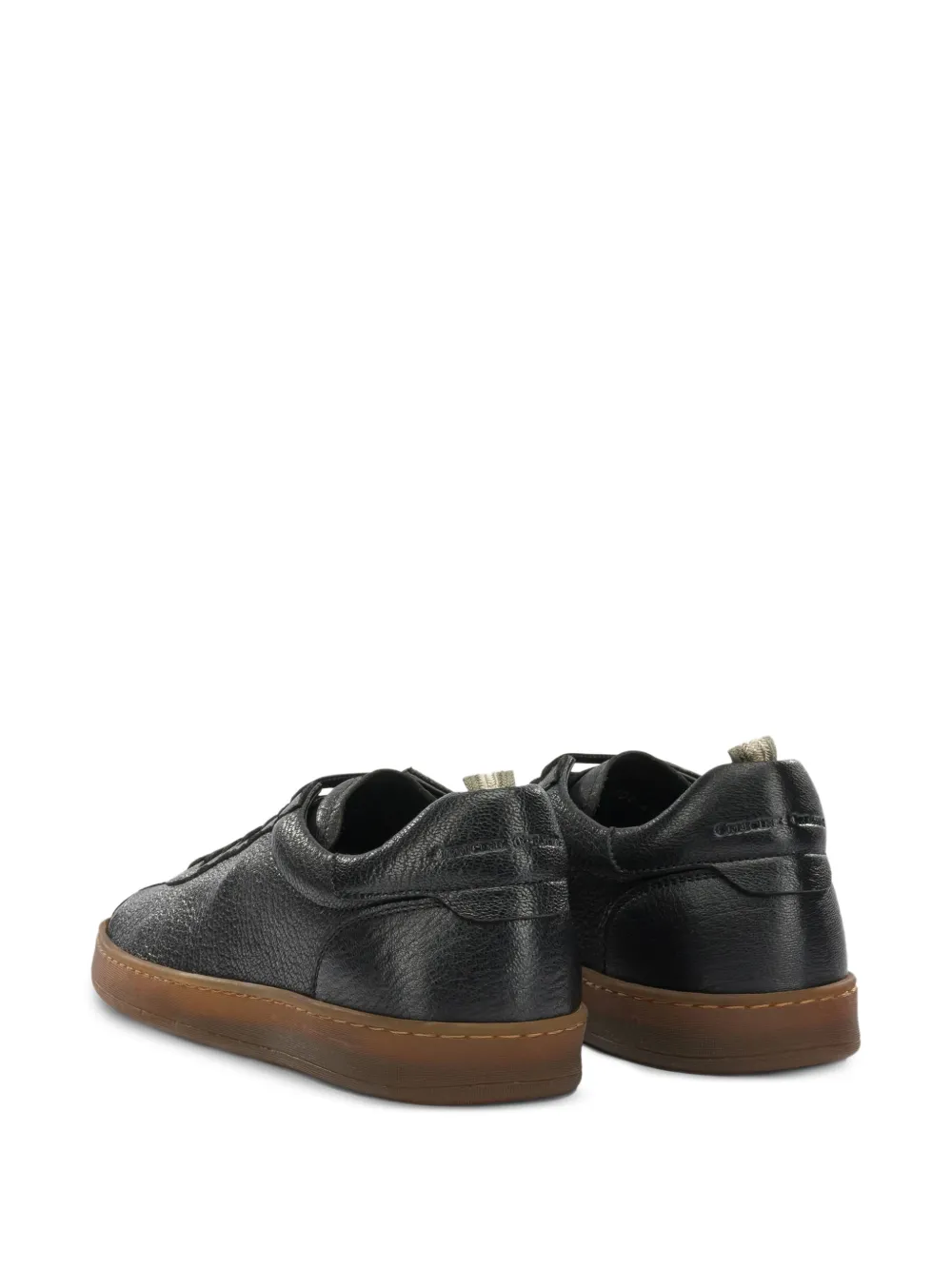 Officine Creative Halo grainy-leather sneakers Zwart