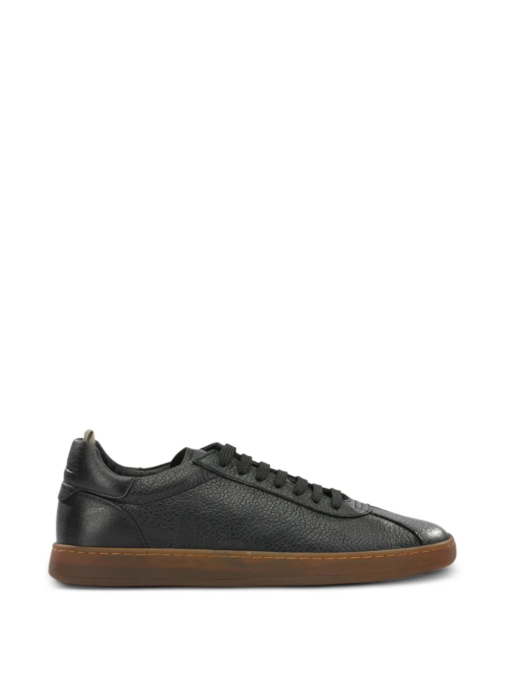 Officine Creative Halo grainy-leather sneakers - Nero